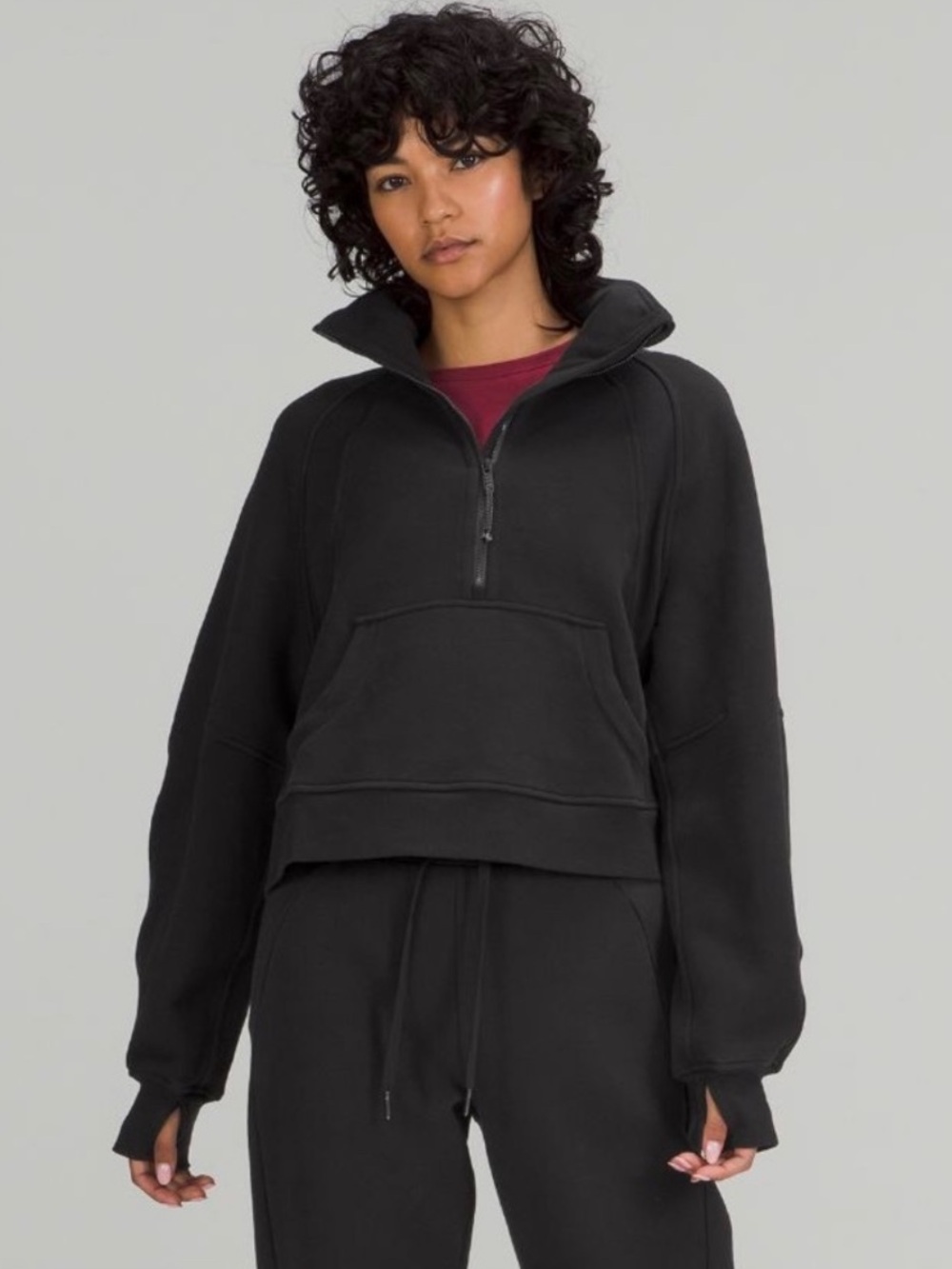 Lululemon Black Scuba Half Zip M/L